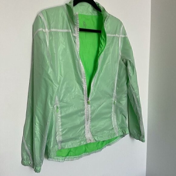 Gap Florescent Green Windbreaker  Jacket - Picture 4 of 7